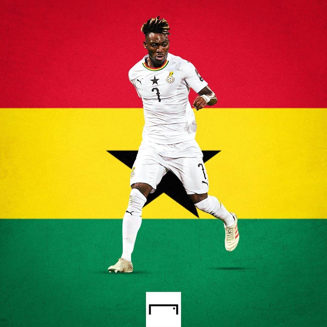 クリスティアン・アツのインスタグラム：「Good luck to the black stars today. Ghana is behind you #Godwin 🙏🙏」