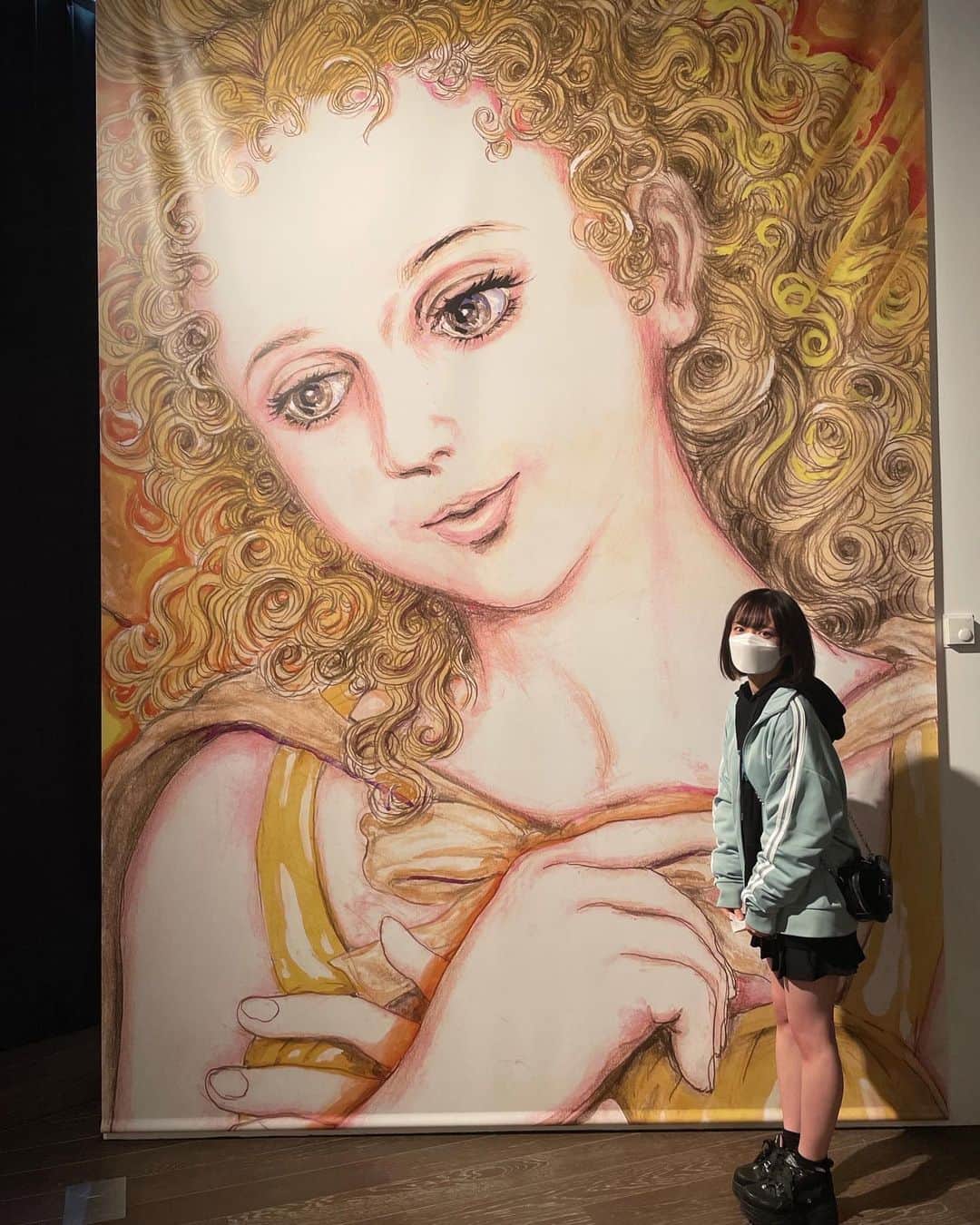 のインスタグラム：「・ 絵の世界観がめちゃくちゃ良くて、どの作品も魅力的だた ・ ・  #楳図かずお #楳図かずお大美術展」