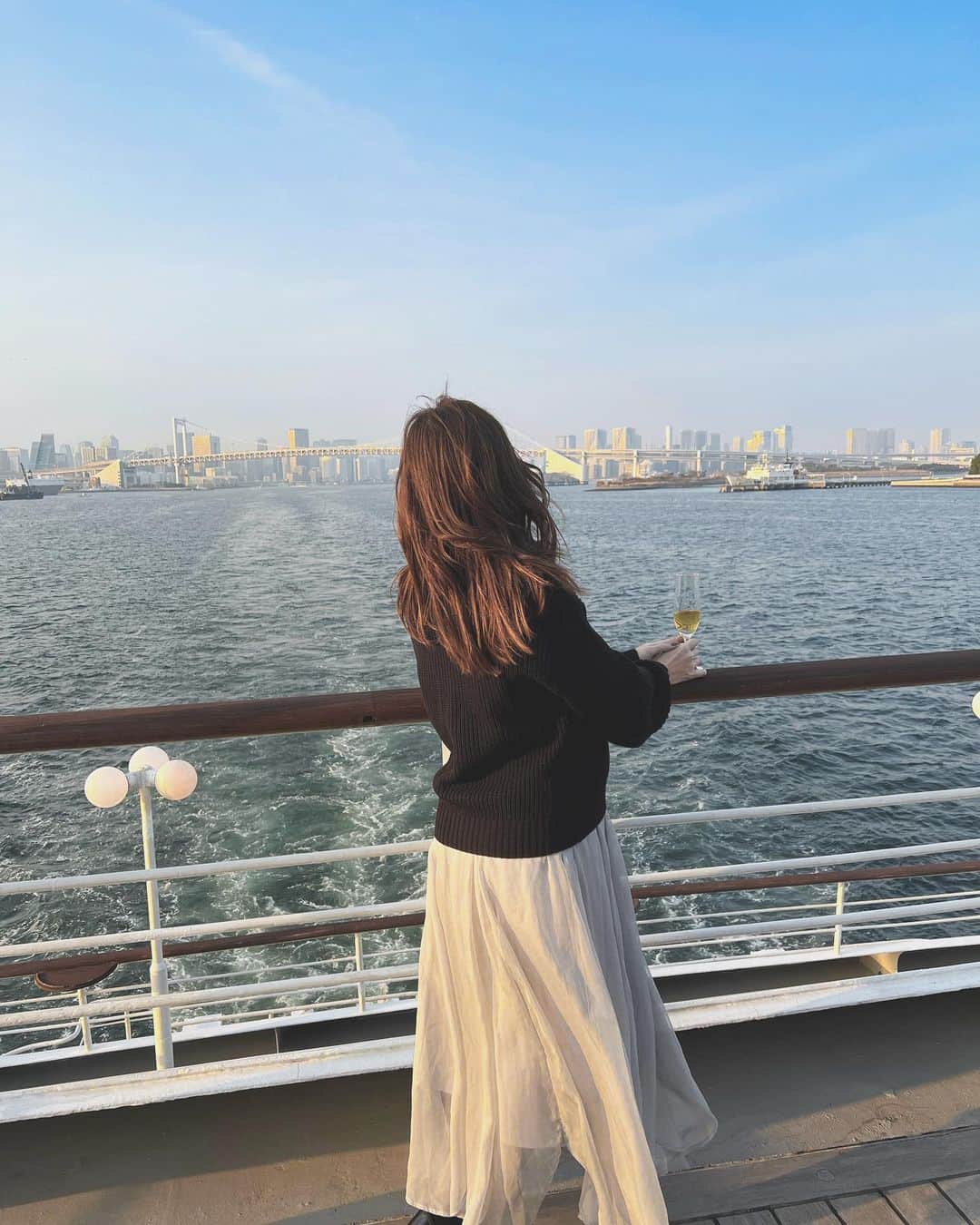 春咲ひなたのインスタグラム：「🚢🥂𓈒𓂂𓏸 . . #マタニティ#令和ベビー#令和4年ベビー#妊娠後期 #妊娠9ヶ月#34w#34w0d#プレママ#マタニティーライフ#ぷんにー#ぷんにーらいふ#プロポーズ」