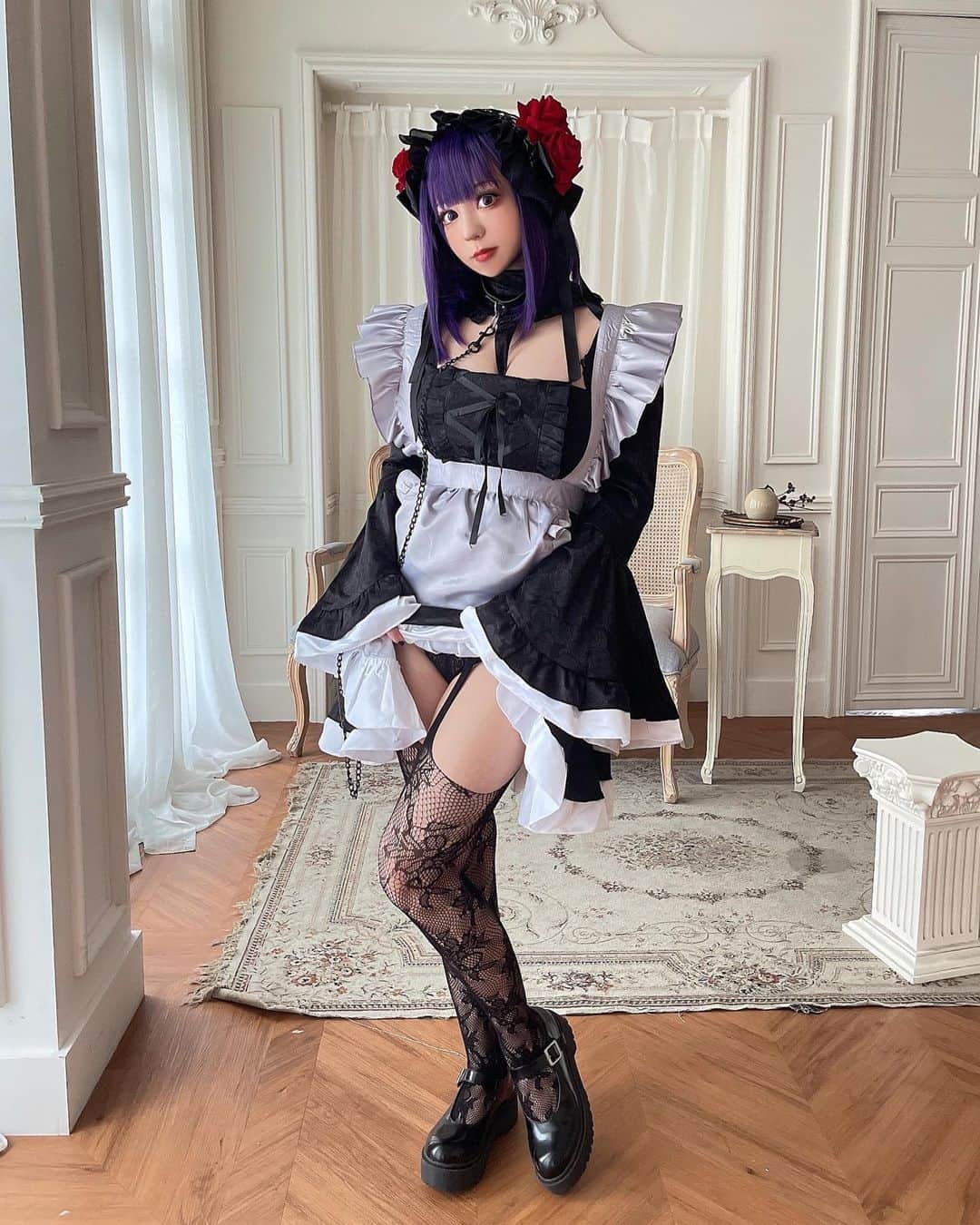 千尋のインスタグラム：「全身照✨✨✨  #戀上換裝娃娃 #喜多川海夢 #MyDressUpDarling  #KitagawaMarin #黑江雫」