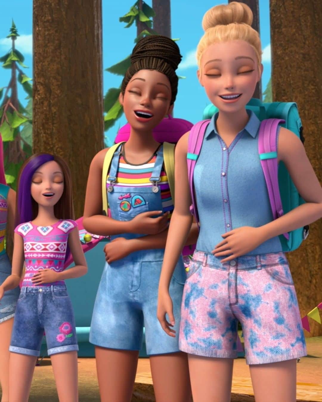 のインスタグラム：「Get ready to explore the big city and the great outdoors in #BarbieItTakesTwo! 🗽⛺ Join Barbie and Barbie as they embark on exciting adventures with family and new friends. Featuring original songs and laugh out loud moments, you and your kids won’t want to miss Barbie It Takes Two, available on Netflix starting April 8th.」