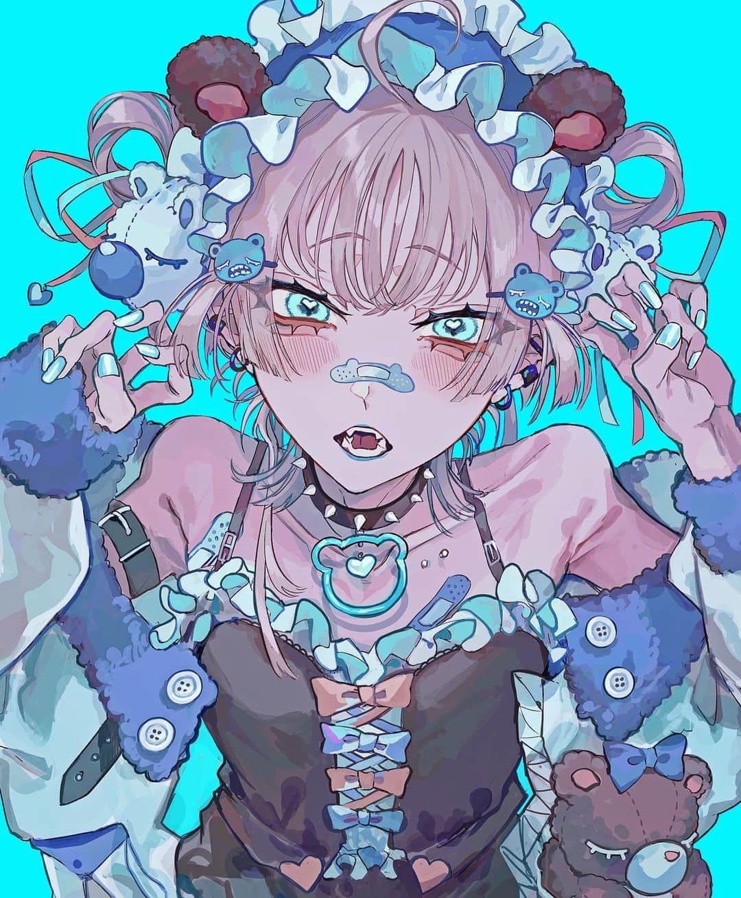 くろうめのインスタグラム：「🐬🐳💧💦💎  #illustration  #イラスト  #original  #オリジナル  #創作  #art  #artwork」