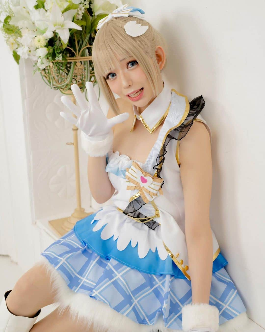 優月心菜のインスタグラム：「アイドルマスターシャイニーカラーズ 2rdLIVE 芹沢あさひ  photo by海田悠さん  #アイドルマスターシャイニーカラーズ #シャニマス #芹沢あさひ #アイマス #アイドルマスター  #コスプレイヤー #コスプレ #cosplay #cosplayer #ストレイライト #ビヨンドザブルースカイ #ポニテ #ポニーテール #アイリベルテ」