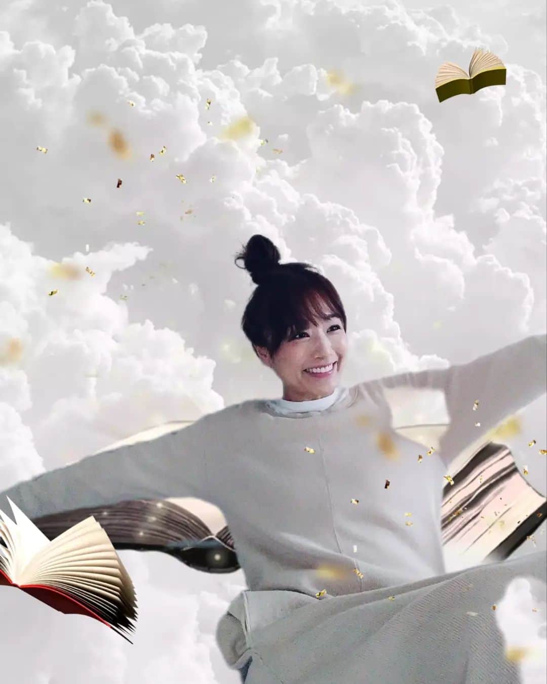 工藤里紗のインスタグラム：「背景であそぶ 日曜日☁️🐑☁️ #雲 #sunday」