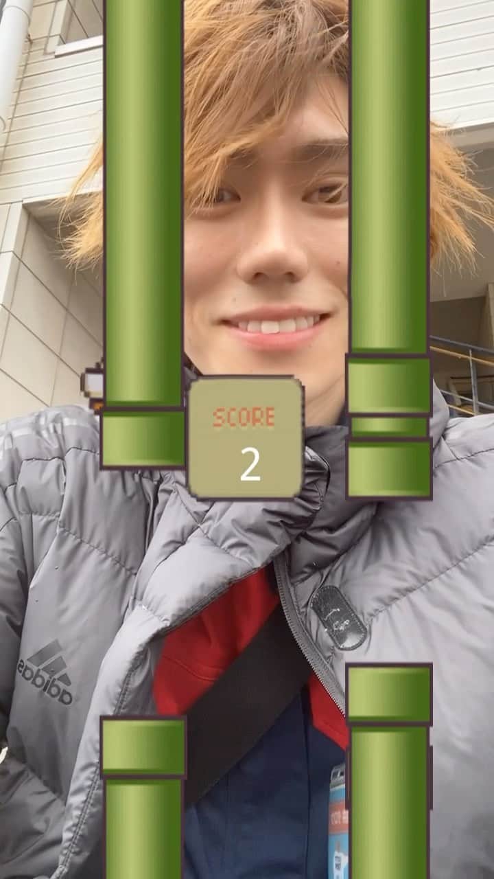 樋口晃平のインスタグラム：「強風に負けじと頑張ったのですが2でミスしました。」