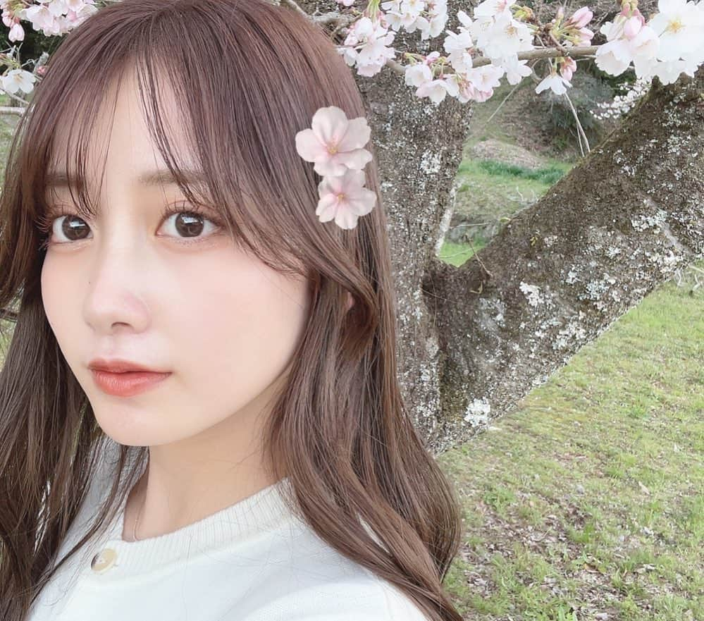 MIYUさんのインスタグラム写真 - (MIYUInstagram)「桜がもう咲く季節🌸 一年経つのが本当に早い... （髪についてる桜はsnowにあるスタンプです😌）  今日は Wクリニックでホワイトニングと顔のほくろとりをしました💭 もともと眉の上にあるほくろが気になっていて、中学生の頃に1回とったことがあったのですが、また出てきてしまったのでお願いしました💉 少し怖かったけど、全然痛くなかったです✨ #ほくろ除去 #wclinic」3月28日 19時22分 - miyu__.oo