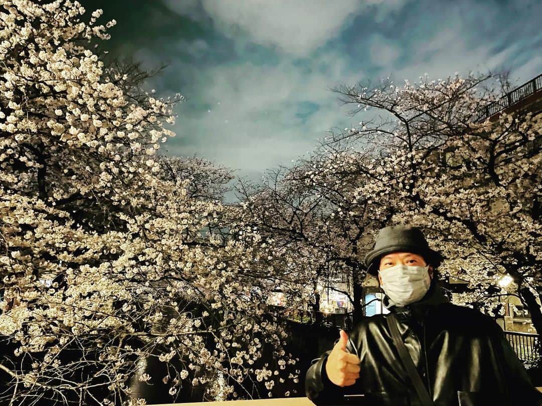 椎名桔平さんのインスタグラム写真 - (椎名桔平Instagram)「#cherryblossoms  #桜#夜桜 人も桜も満開の様子。 今年の春は、何だかいつもと少し違う気がするね。^_^」3月28日 22時19分 - kippeishiina