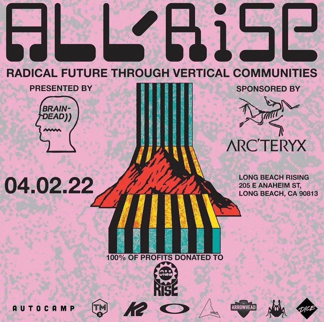 白石阿島さんのインスタグラム写真 - (白石阿島Instagram)「Very excited to announce the first ALL RISE Fest + climbing tournament for ALL levels this Saturday, April 2nd, at @long_beach_rising !!   When @allriseoutdoors first began, our mission was clear: to find ways to provide access and equal opportunities in the outdoors community. We started small, but I’m bubbling with excitement seeing all the growth, and for what’s coming further down the road —starting with this festival and climbing competition in Long Beach this weekend.   Come climb alongside competitors, beginner to seasoned — including @brookeclimbs, @mellowclimbing, and myself. Get ready for a classic redpoint round, just like the good ol' days... Fun climbs, raffles, music, comedians, merch, and big hangs are guaranteed. You better come through! 👀 @arcyterx @wearebraindead . Big thank u to @arcteryx.losangeles, @autocamp, @dicefm, @oakley, @k2.skis, @roahiking, @vibram, @trademarkbrewing, and @arrowheadwtr for the support! Solid lineup of goodies, raffles, and prizes ! Get your tickets quuuickkk!!! Link in bio!!!」3月30日 4時28分 - ashimashiraishi