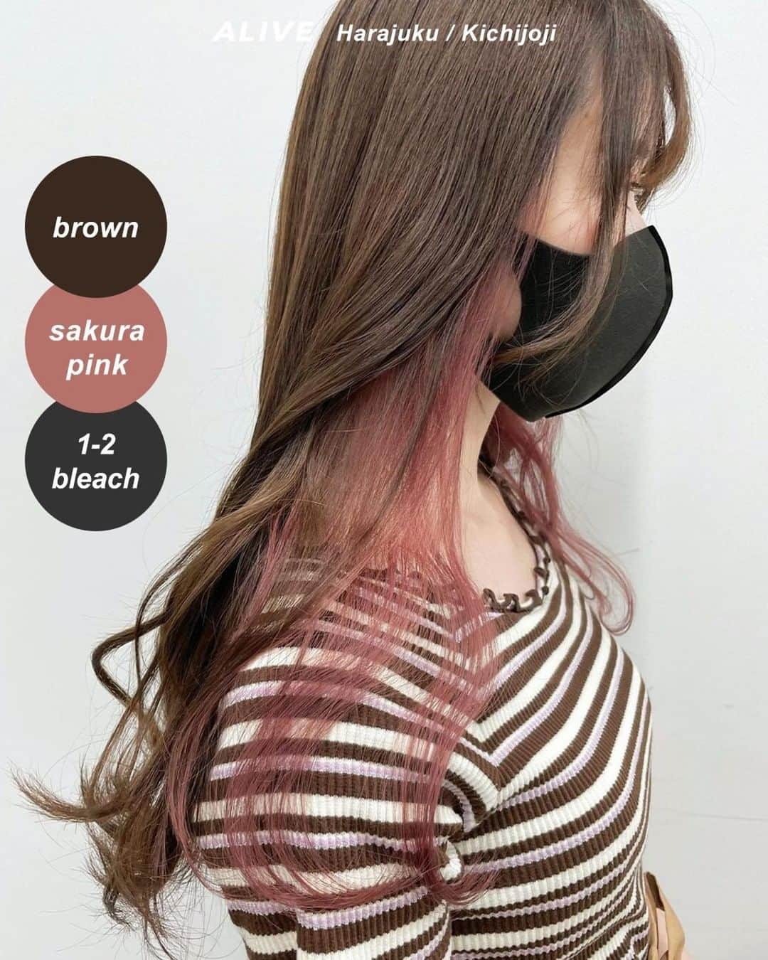 ALIVEさんのインスタグラム写真 - (ALIVEInstagram)「【保存するだけで使える！ #インナーカラー × #ピンクカラー ヘアカタログ】  保存しておくだけで使える、 ALIVEオリジナルのヘアカタログです💡 同系色のヘアカタログまとめになるので、 微妙なニュアンスの差も比較してみてくださいね🙆🏻‍♀️  今回のまとめは #インナーカラー × #ピンクカラー です✨ ぜひ参考にしてみてくださいね！  ================================= @alivehair では、ヘアカタログや流行の ヘアカラー・ヘアスタイルに関する 情報を毎日更新中です💫 あなたの取り上げてほしいテーマを コメントすると記事になるかも？ ぜひフォローしてチェックしてください💡 =================================  ================================= ✂️PRICE（店舗により金額が異なります。 クーポンもありますのでぜひご活用ください💁🏻‍♀️） ・グラデーションカラー：¥11,000〜 ・バレイヤージュカラー：¥22,000〜 ・ハイライト：¥15,400〜 =================================  #美容院 #美容室 #原宿美容室 #吉祥寺美容室 #ブリーチあり #ブリーチ #インナーカラー #インナーピンク #ラベンダーピンク #ピンクカラー #サクラピンク #チェリーピンク #ペールピンク #フェイスフレーミング #イヤリングカラー #韓国カラー #暖色カラー #ミルクティーベージュ #ショコラピンク #ピンクベージュ #ピンクブラウン」3月30日 11時30分 - alivehair