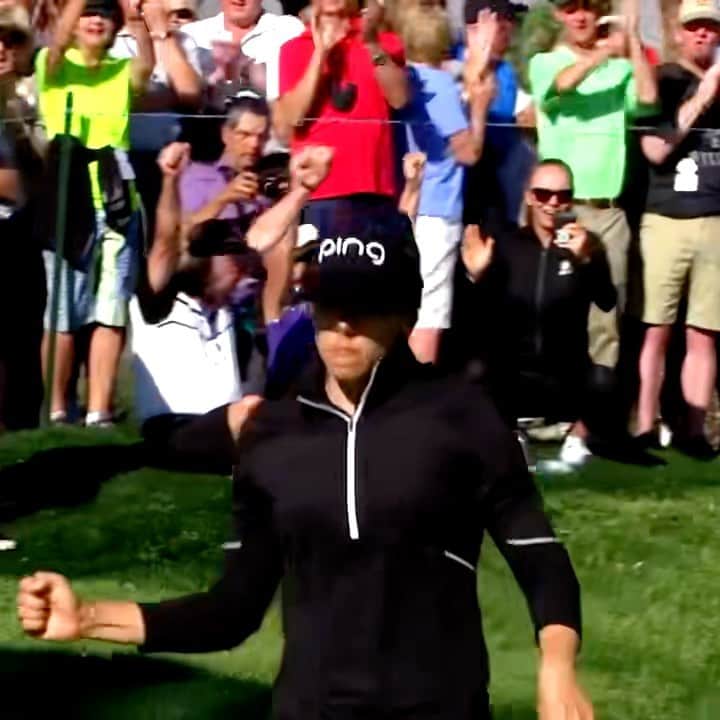 Pernilla Lindbergのインスタグラム：「Walk the 18th hole at Mission Hills along with 2018 @thechevronchampionship champion @pernillagolf as she re-lives her winning moment! 👀」
