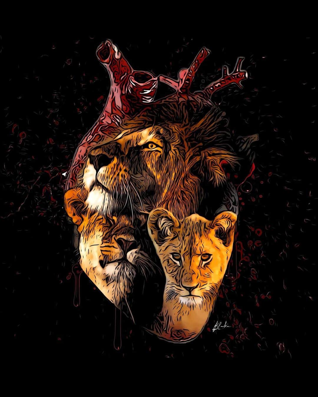 アシュリー・ケインのインスタグラム：「Although apart - United at heart 🦁🧡」