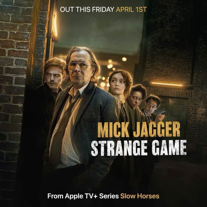 ミック・ジャガーのインスタグラム：「Strange Game… coming Friday! The theme tune to the new @appletvplus series Slow Horses featuring Gary Oldman.」