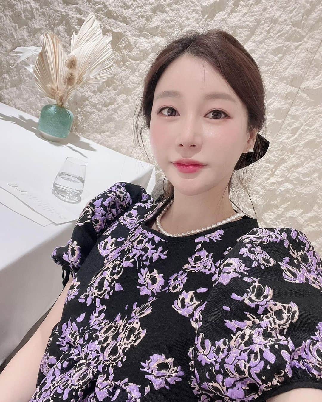 ハン・ジウンのインスタグラム：「🍽💜」