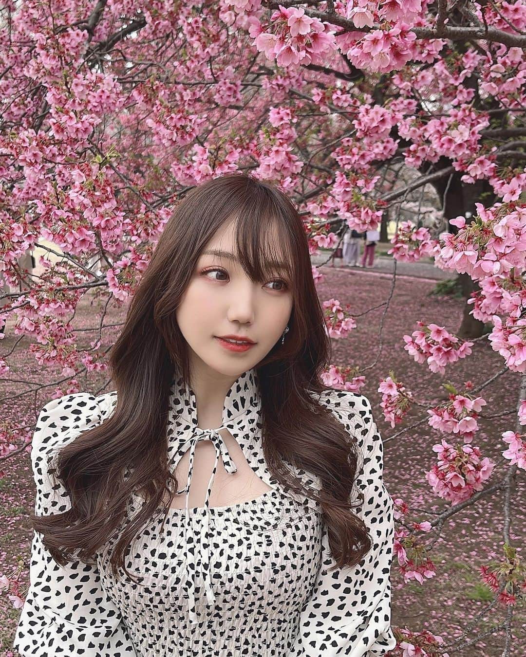 永瀬那奈のインスタグラム：「#春 #桜 #お花見 #新宿御苑 #れみちゃん好き #花粉がいっぱい #楽しかった #💓」