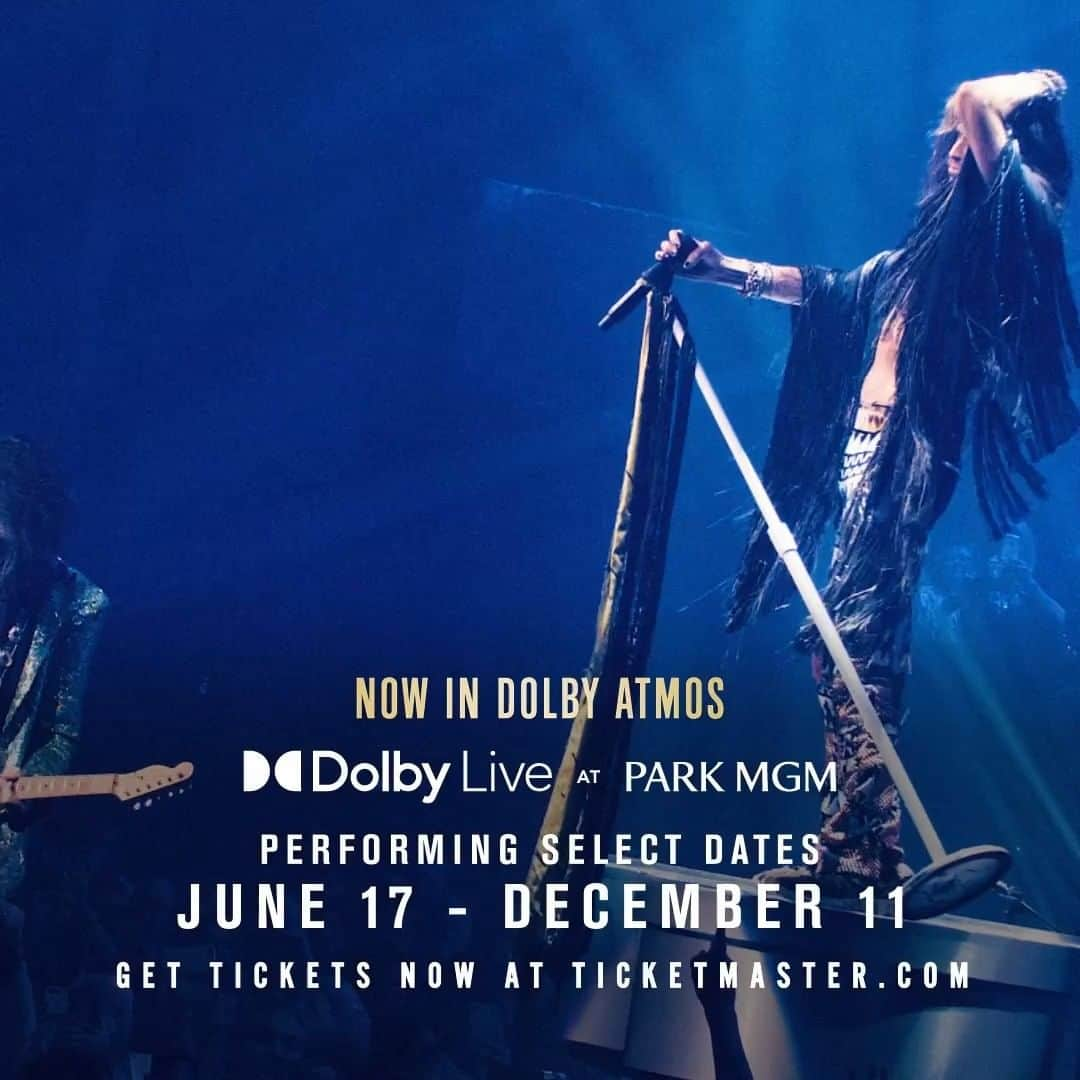 スティーヴン・タイラーのインスタグラム：「TICKETS ON SALE NOW!!! LINK IN BIO AND STORY!!! @Aerosmith RETURNS TO LAS VEGAS... DOLBY LIVE AT PARK MGM THIS JUNE THROUGH DECEMBER!!!  #DEUCESAREWILD @parkmgm」