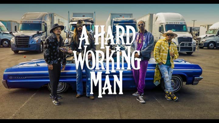 ビリー・レイ・サイラスのインスタグラム：「So much purpose in this song. Music is the common denominator that can bring all people together from different generations, backgrounds, genres, languages or geographical diversities. It’s the universal language we all understand.   @the_avilabrothers “A Hard Working Man” (feat. @billyraycyrus & @snoopdogg is Available Now! #ahardworkingman   🎥 @dkupish」