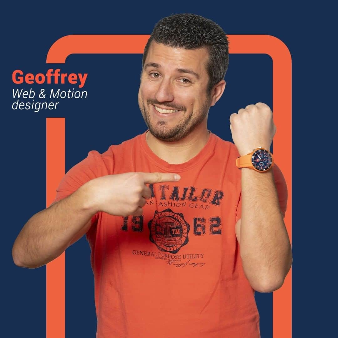 アイスウォッチのインスタグラム：「Meet the team! 😎👍 For more than 10 years, Geoffrey is our Web & Motion Designer! 😄 He creates all the nice content you can see on our social networks or on our website! 🤩 Always enthusiastic and smiling, his head is full of creative ideas! 💥 In short, Geoffrey gives life to our projects! 😍 #icewatch #changeyoucan #meettheteam」