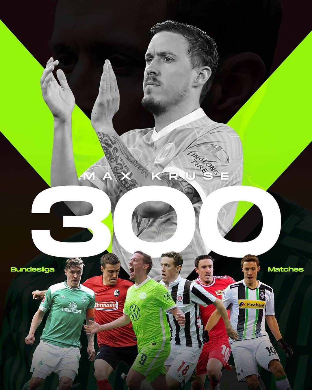 のインスタグラム：「Auf die nächsten 300! 😜 Danke für die Glückwünsche 🙏🏼 #dankebundesliga」