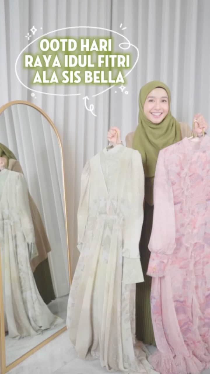 ラウディアシンシアベラのインスタグラム：「السلام عليكم Hi, Sister! Wah senangnyaa sebentar lagi Lebaran tiba! Masih bingung mau pakai baju apa, Sister? Tenang!  Kali ini aku mau share OOTD untuk lebaran!」