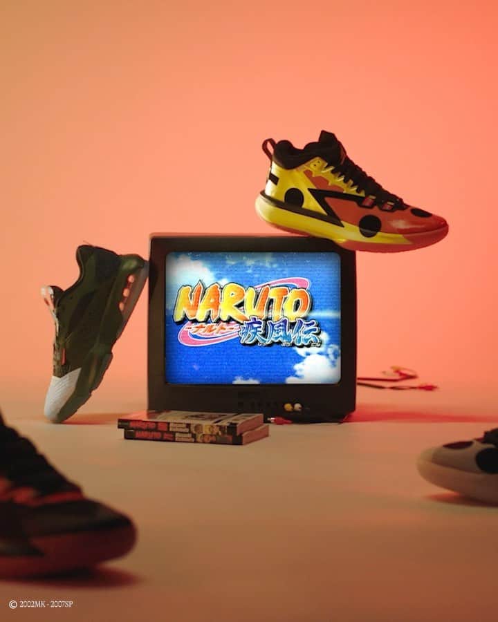 のインスタグラム：「“Two of my childhood favorites — Michael Jordan and then Naruto. Both were able to collaborate and bring my vision to life. You can’t make this stuff up. You have no idea how much this means to me.”  @zionwilliamson x Naruto collection coming soon. Believe it.」