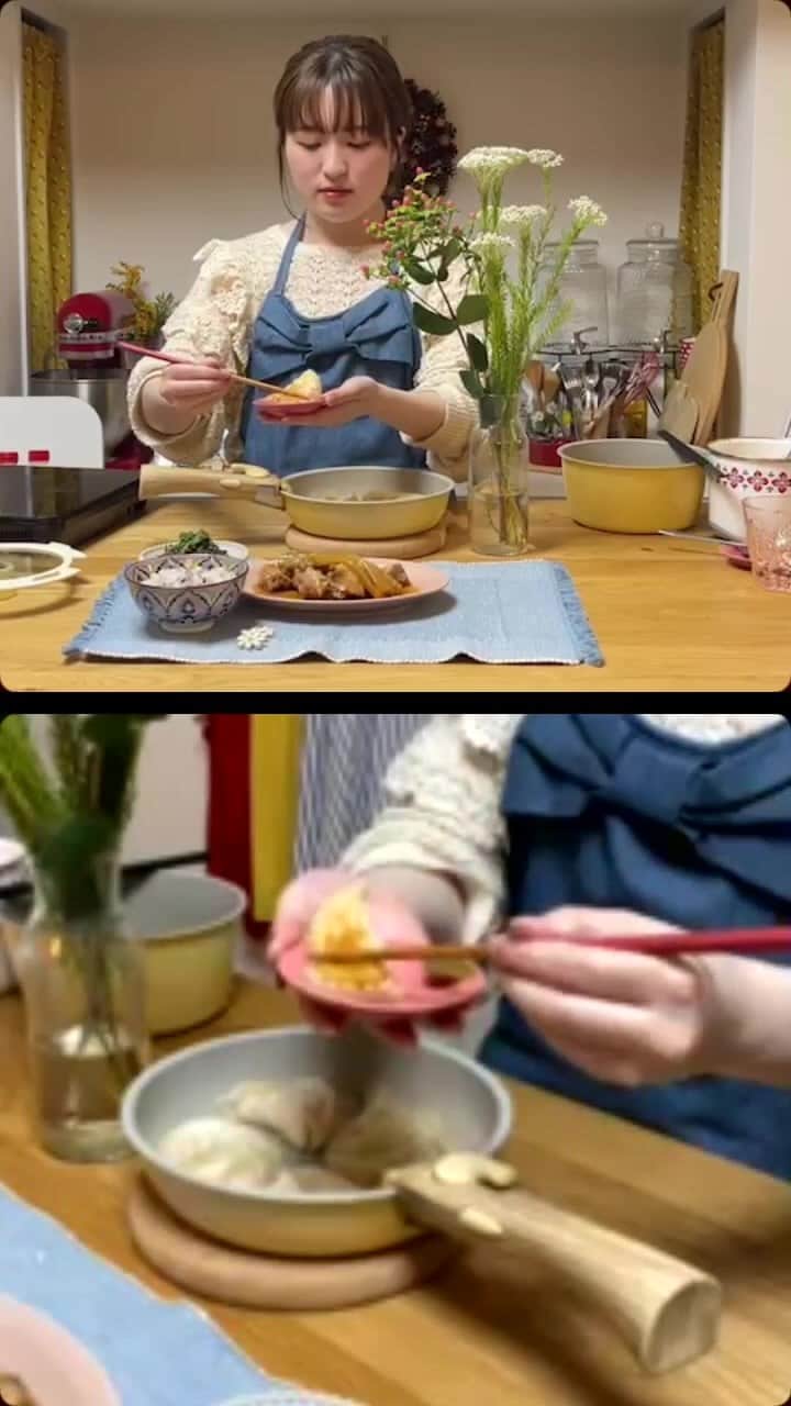 はるあんのインスタグラム：「ピクニケのお鍋とフライパンでゆる〜く晩ごはん作り！」