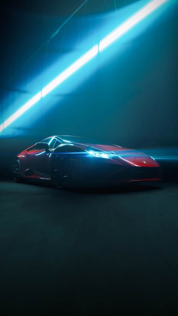 ランボルギーニのインスタグラム：「The Huracán EVO RWD, even more iconic in red, represents the logical next step in automotive evolution. At the same time its rear-wheel-drive calls back to its origins and the true essence of Lamborghini. Its top-of-the-line Accessori Originali range makes it even more exclusive.    And that exhaust creates a sound that is pure music.      Thanks to @akrapovic and @lamborghini_nuernberg   #Lamborghini #HuracanEVORWD #RewindToRWD  __ Huracán EVO RWD: fuel consumption combined 13.8 l/100km; CO2-emissions combined 330 g/km (WLTP EU27)」