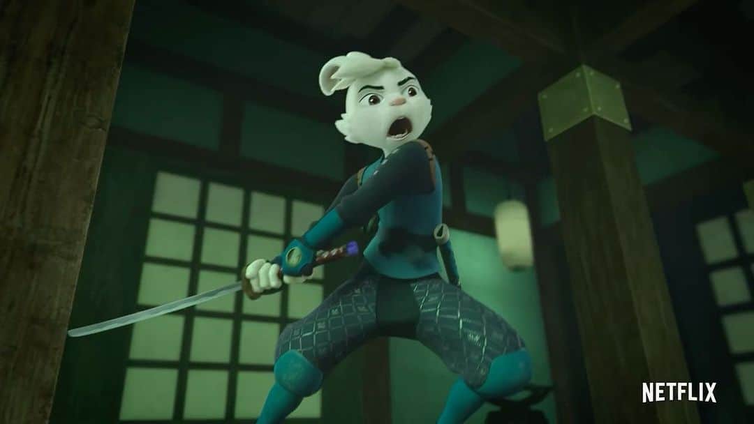 ジェームズ・ワンのインスタグラム：「Hey, my anthropomorphic friends — Usagi and his buddies are here to battle evil yokai monsters and save the world! Based on Usagi Yojimbo by the amazing and wonderful @stansakai   I remember when I was first introduced to and fell in love with this character in the Teenage Mutant Ninja Turtles cartoon from the 80s.   Samurai Rabbit: The Usagi Chronicles is available worldwide NOW on Netflix! #SamuraiRabbit #Usagi #Netflix #Gaumont #AtomicMonster」