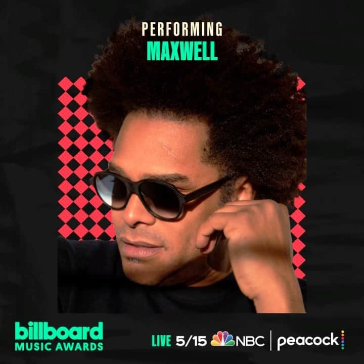 マックスウェルのインスタグラム：「OMG performing a special tribute honoring an icon at the @bbmas !lock it in. sunday, may 15 at 8pm ET/5pm PT on @nbc.   #bbmas」