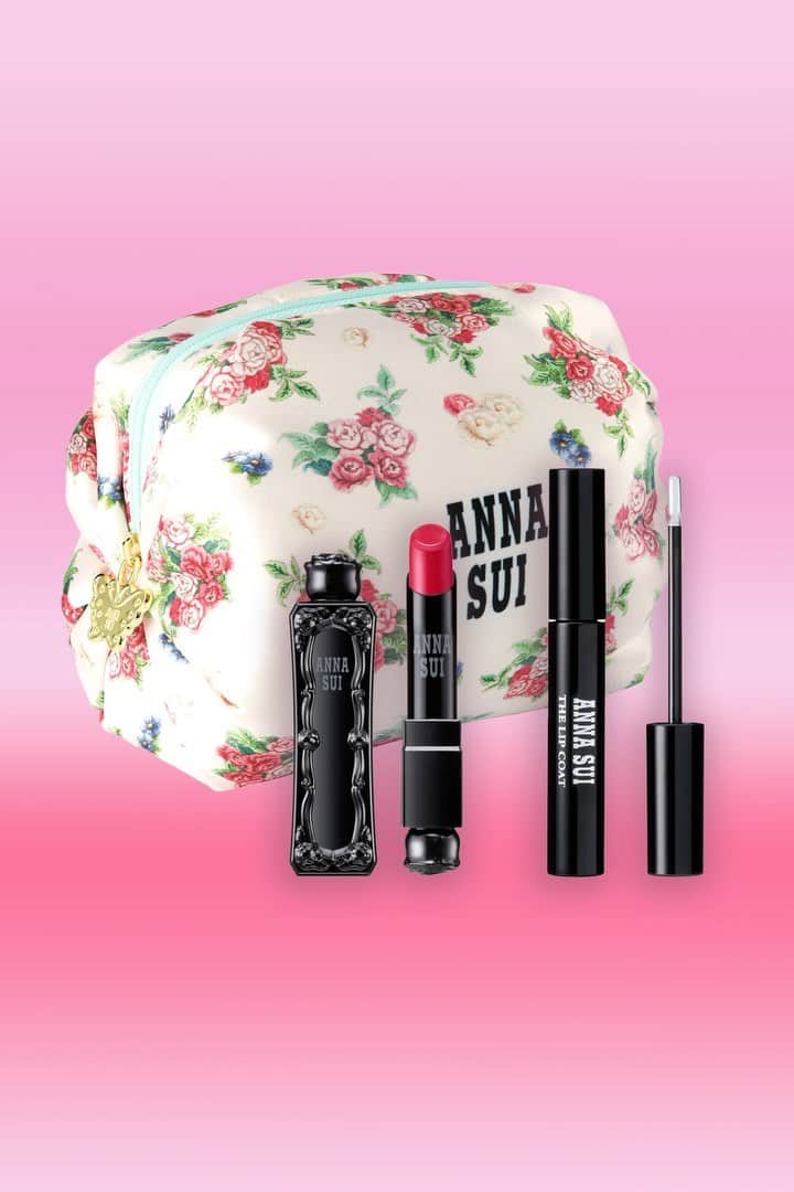 アナスイのインスタグラム：「Getting ready for Mother’s Day! Shop the Mother's Day Lip Gift Set and receive a free Anna Sui Cosmetic bag.  #AnnaSuiSS22」