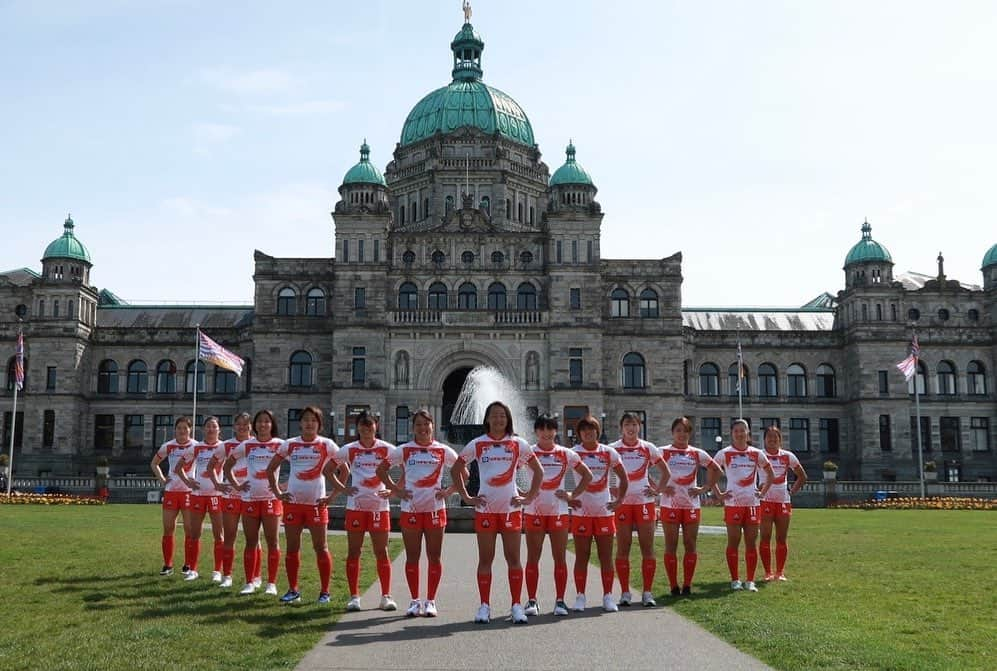 原わか花のインスタグラム：「Team Photo📸🌸in Langford #HSBC7s / #Canada7s  #Sakura7s」