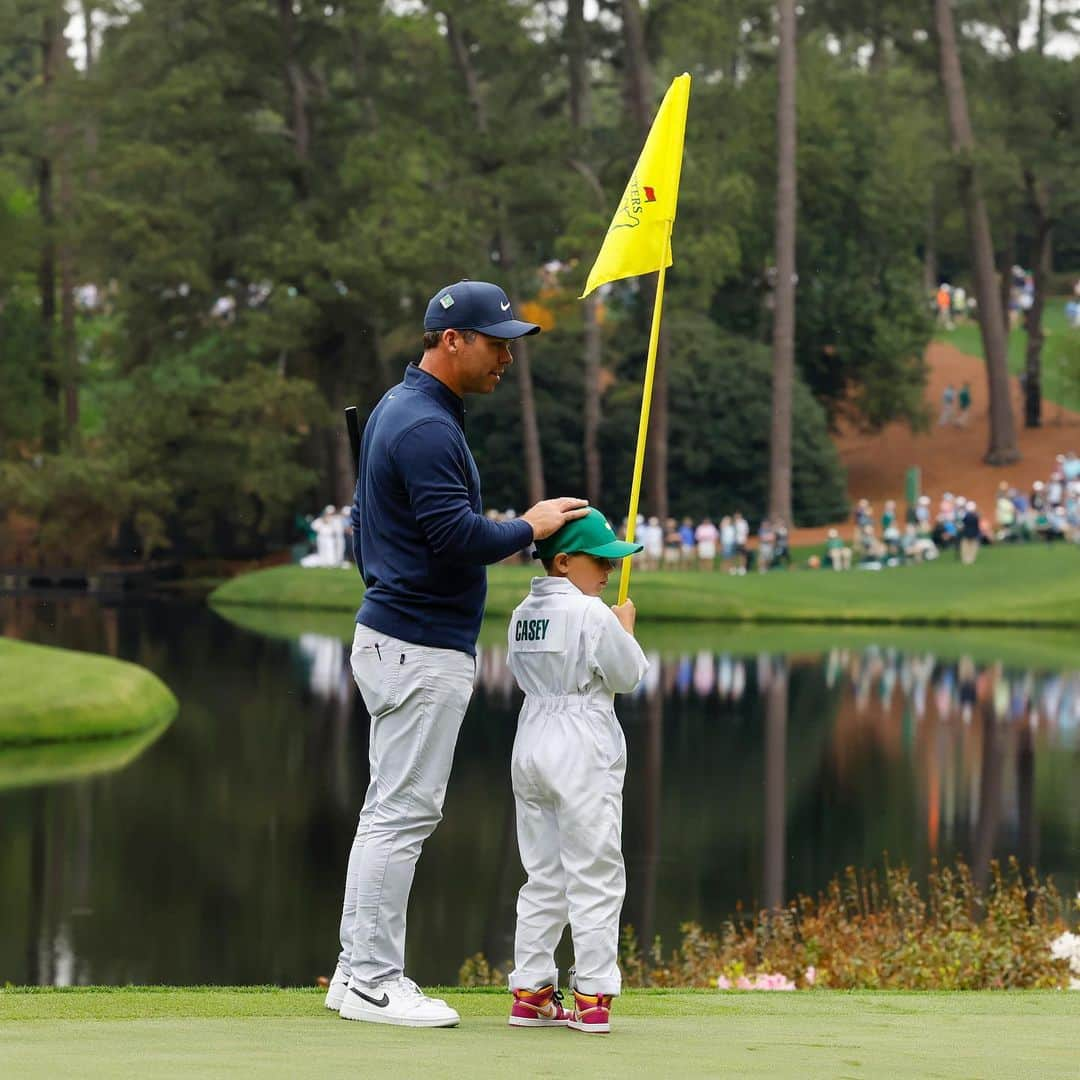 ポール・ケーシーのインスタグラム：「Some amazing memories made today. #Masters #par3contest #themasters」