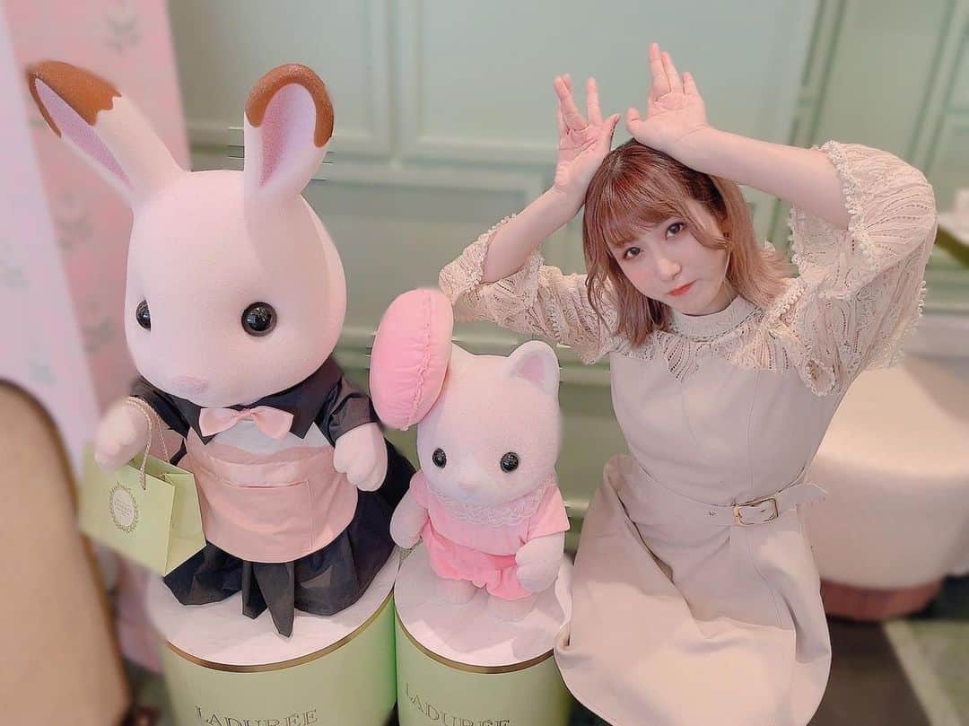 ソラ豆琴美さんのインスタグラム写真 - (ソラ豆琴美Instagram)「一緒にかわいがってくれる...? 🍓🐇𓈒𓂂𓂃◌𓈒𓐍   #渋谷スイーツ  #シルバニアファミリー  #うさぎさん  #japanesegirl  #afternoontea  #女子会  #ラデュレアフタヌーンティー  #ラデュレ」4月7日 13時25分 - soramame_official