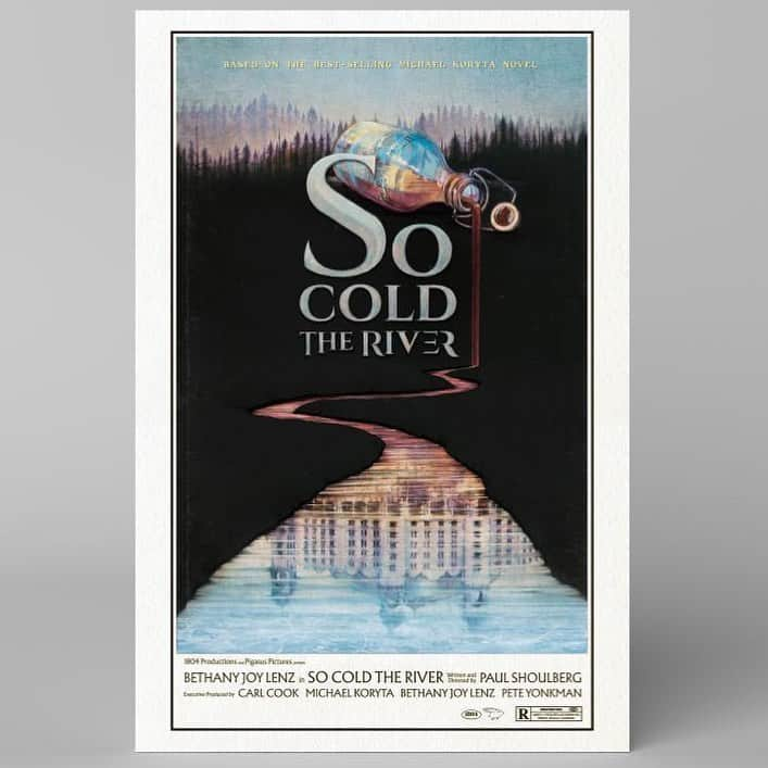 アンドリュー・J・ウェストのインスタグラム：「Due to strong performance in ticket sales, @socoldtheriver theatrical run is being extended.  Go to @pigasuspictures for info on location/times and see this film in a theater. Certainly the best way to experience it.   Wonderful special edition poster art by @wilsonmack  . . . #socoldtheriver #horrormovies #thriller #movietheater」