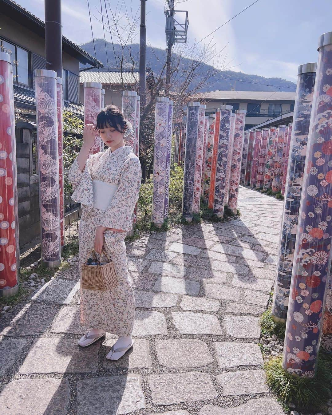 宮下玲奈のインスタグラム：「👘💐 #京都　#着物」