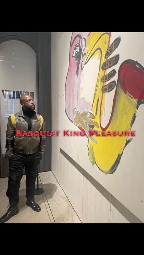 ワイクリフ・ジョンのインスタグラム：「Basquiat King Pleasure  #art」