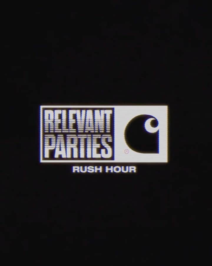 カーハートのインスタグラム：「RELEVANT PARTIES Vol.2 - @rushhourmusic & Relevant Parties Merch   RELEVANT PARTIES Vol.2の第3弾として、アムステルダムを代表するレーベルRush Hour @rushhourmusic とコラボレート。1997年の設立以来、Tom Trago、Hunee、Interstellar Funkといった新進気鋭のアーティストや、Ron Trent、Terrence Dixon、Soichi Teradaといった伝説的なアーティストのレコードを世に送り出し続けています。このカプセルコレクションでは、グラフィックパーカーやTシャツなどのアイテムに加え、限定版のカセットミックステープが発売致します。  また今回のRush Hourコレクションと同時に、RELEVANT PARTIES Vol.2を記念したオリジナルマーチャンダイズも発売致します。クルーネックスウェット、Tシャツ、ペンダント、レコードバッグをリリース。  RELEVANT PARTIES Vol.2 第3弾は、Carhartt WIP Store、Online Storeにて4月9日(土)より発売致します。  #CarharttWIP #RelevantParties #RushHourMusic」