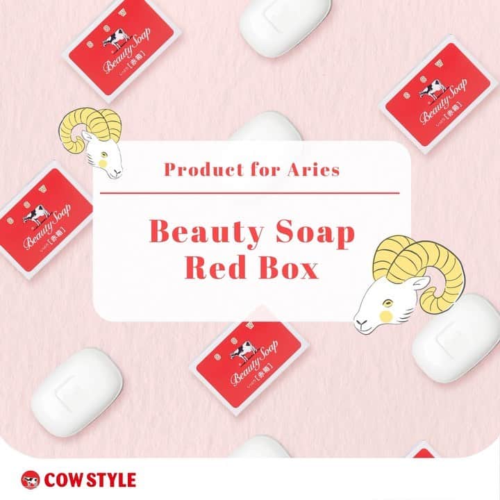 のインスタグラム：「Welcome to Aries season!   Buat kamu para aries yang happy banget kalau lagi kumpul-kumpul bareng teman & keluarga, Beauty Soap Red Box dari Cow Style pas banget buat kamu!  Kenapa?  Karena, mengandung bahan-bahan berkualitas tinggi seperti squalene sebagai moisturizer  untuk memberi kelembaban kulit yang higienis, tahan lama, dan lembut.  Aromanya?  Jangan ditanya, kelembuatan aroma mawar yang tidak berlebihan bakal bikin teman-teman kamu pengen hangout bareng kamu lebih lama deh 🌹🥰  Tunggu apa lagi? Yuk buruan checkout sekarang! ✨  #cowstyleindonesia #cowstylebeauty  #beautysoapredbox #redboxsoap #japanesesoap #barsoap #sabunsusu #sabunjepang」