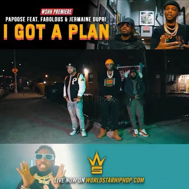 ファボラスのインスタグラム：「I  GOT  A  PLAN 🎥 Video OUT NOW ‼️ Directed by @willc_streetheat  🔥🔥🔥🔥🔥🔥🔥🔥🔥🔥  @papoose ft. FABOLOUS & @jermainedupri」