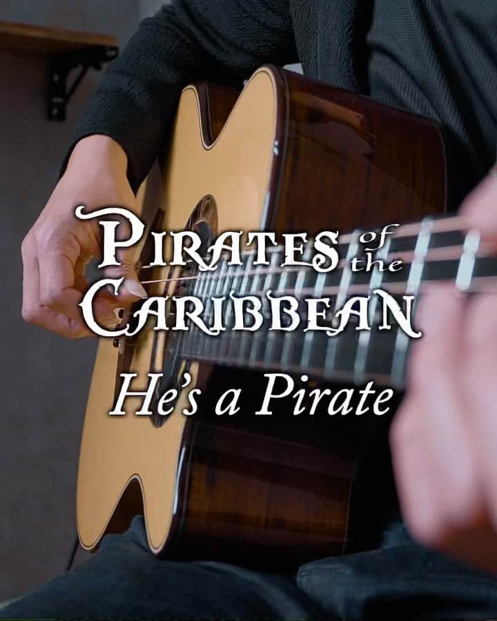 松井祐貴のインスタグラム：「Pirates of the Caribbean “He's a Pirate” / Yuki Matsui 💿Spotify,Apple Music,YouTube  …..  #yukimatsui #松井祐貴 #fingerstyle #fingerstyleguitar #fingerpicking #piratesofthecaribbean #パイレーツオブカリビアン #acoustic #acousticguitar #pickariff @pickariff #guitarsdaily @guitarsdaily #guitarstagram @guitarstagram #solosection #guitarsarebetter @guitarsarebetter #talentedmusicians #riffwars  @riffwars #riffwarsacoustic #pickupmusic #acousticartists #musicians #guitarplayer #instaguitar #Daddario #DaddarioStrings」