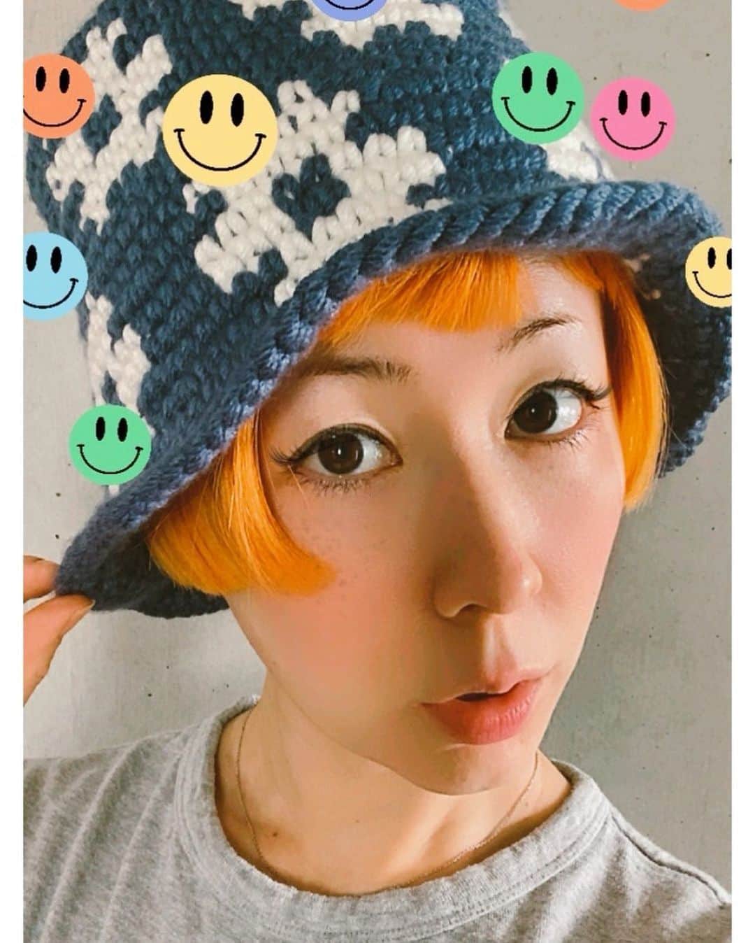 木村カエラさんのインスタグラム写真 - (木村カエラInstagram)「くるみちゃんが編んでくれた帽子。@kurumi_nakata  LOVE❤️」4月9日 11時49分 - kaela_official
