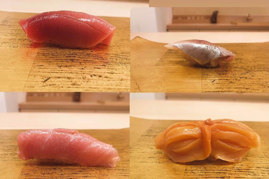 のインスタグラム：「銀座  「きよ田 離れ」にて  来ました✨ 大好き カタシャリで 1人10万円のコースだったけど、その値段でもおかしくないクオリティーでした。  一つ一つが芸術的やった😭  店に1番乗りでみんなが来るまで別室でウェルカムシャンパンも🥂  最高でした✨  尊師ありがとうございました✨」
