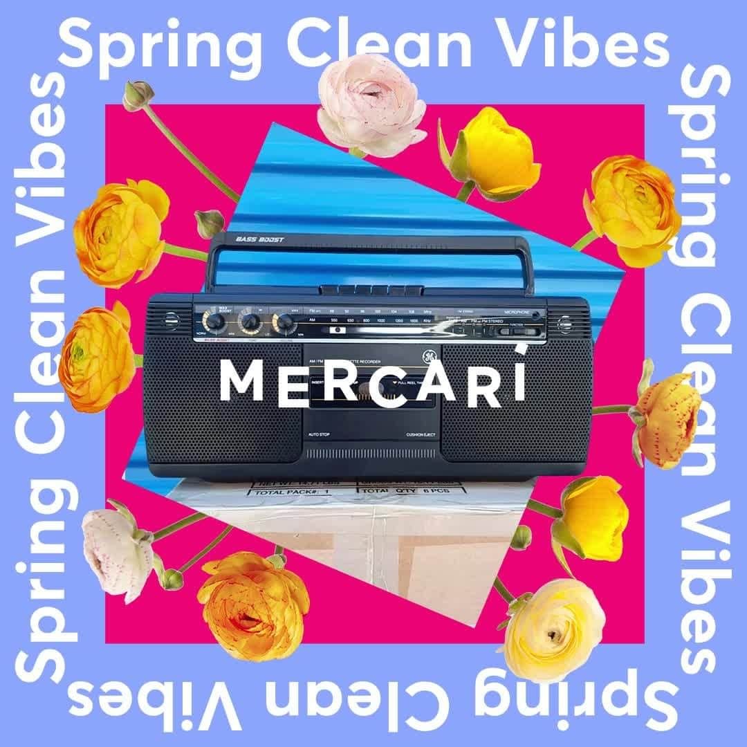 Mercariのインスタグラム：「Pump up the spring cleaning jams! Check out Mercari’s Ultimate Spring Cleaning Playlist to help kick-start your decluttering at blog.mercari.com. 🎶 What are your favorite make-the-work-go-faster tracks?」
