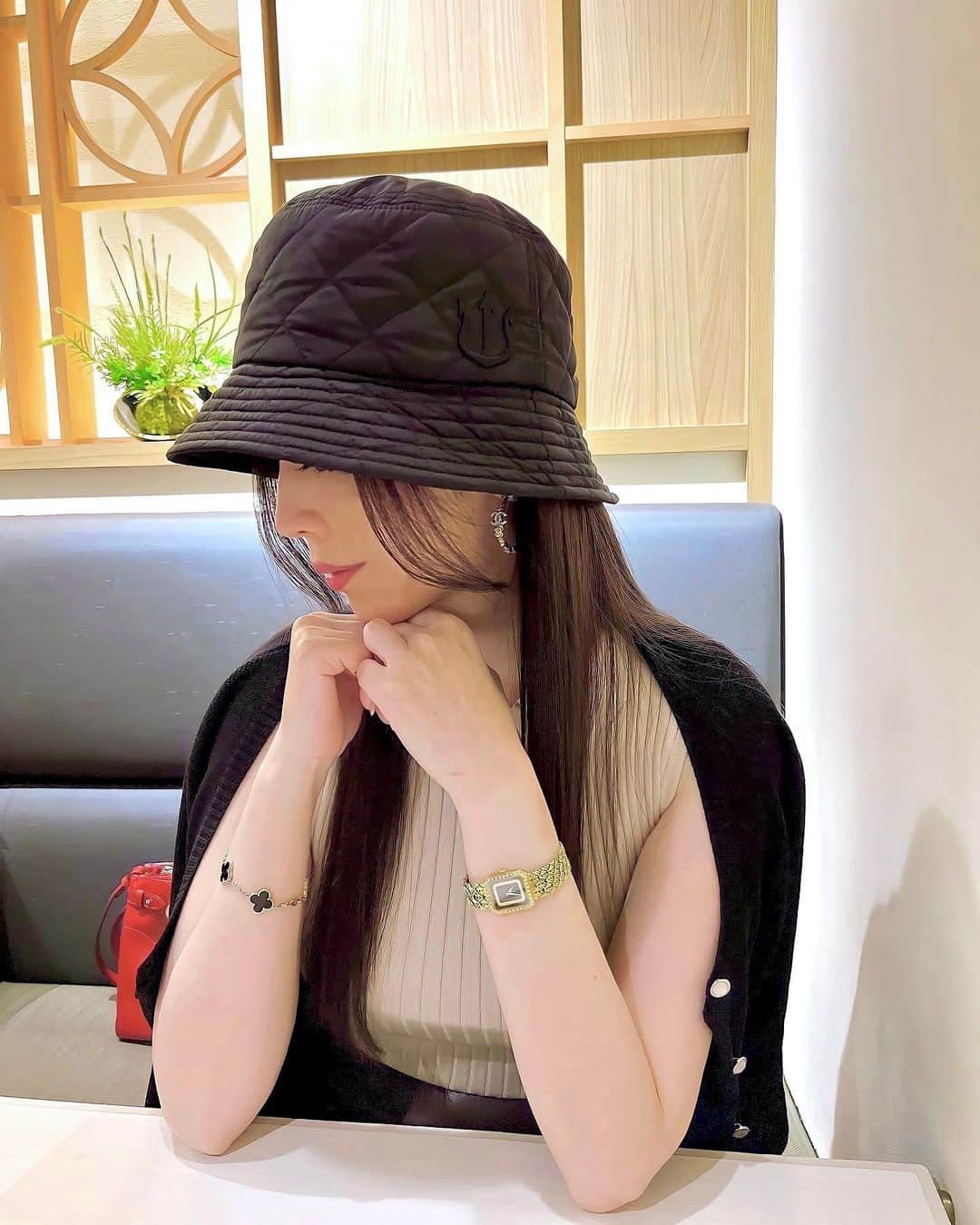 さわいえりさんのインスタグラム写真 - (さわいえりInstagram)「お散歩カフェ☕️  日差しが強くなって来たから、 帽子が欠かせなくなってきました！  @verutum_japan の帽子は軽くて持ち運びもしやすくて キルティングデザインもおしゃれ☀︎  いっぱい使おうっと♪💕  ・  ・  ・  #verutum#帽子#カフェ#パンケーキ#紫外線対策」4月10日 22時10分 - beauty_eri7