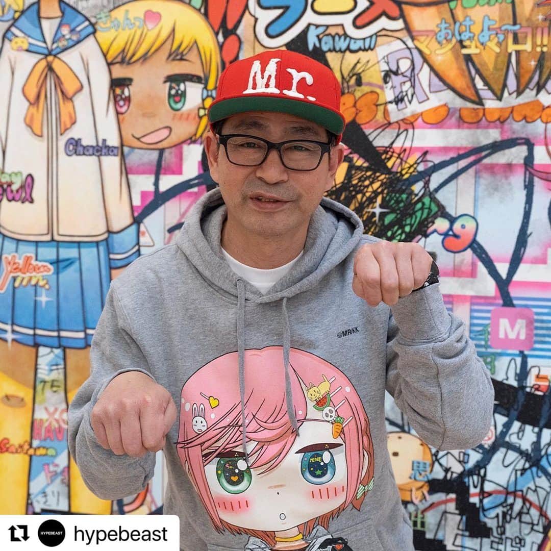 Mr.のインスタグラム：「Thank you so much‼️ #Repost @hypebeast with @make_repost ・・・ @hypeart: For our latest installment of Studio Visits, we connected with @takashipom's protégé @misteryanen. Mr. is known for his neo-pop paintings, sculptures, and installations that continue to popularize the “otaku” subculture, connecting its anime and manga-inspired aesthetics across the realms of pop culture and the international art world. Hit the link in bio to read the full interview. ⁠ Photo: Daniel Kukla」
