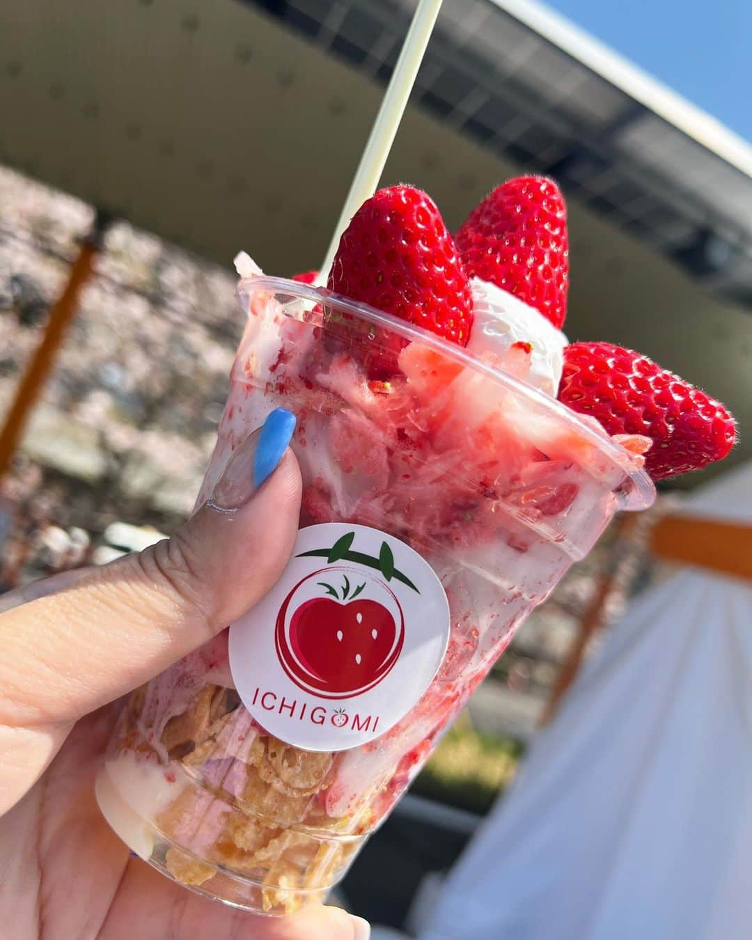 矢代梢のインスタグラム：「食べたかったやつ☝️ いちごけずり🍓🍓🍓 いちごが甘くてほんと美味しかった😍 また食べたい🥹 #スタグル #静岡 #いちご #いちごけずり #サッカー観戦」