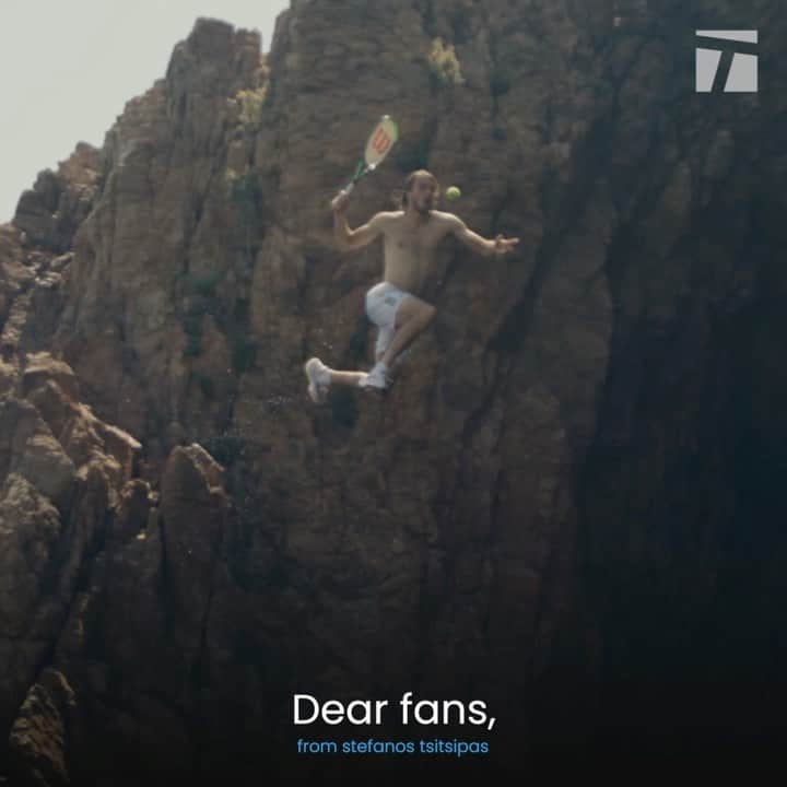 ステファノス・シチパスのインスタグラム：「Cliff-jumping-tennis? Sign us up. 👀  Follow @stefanostsitsipas98 around Monte Carlo in the latest #DearFans episode.  Stream now 👉 TennisChannel.com」
