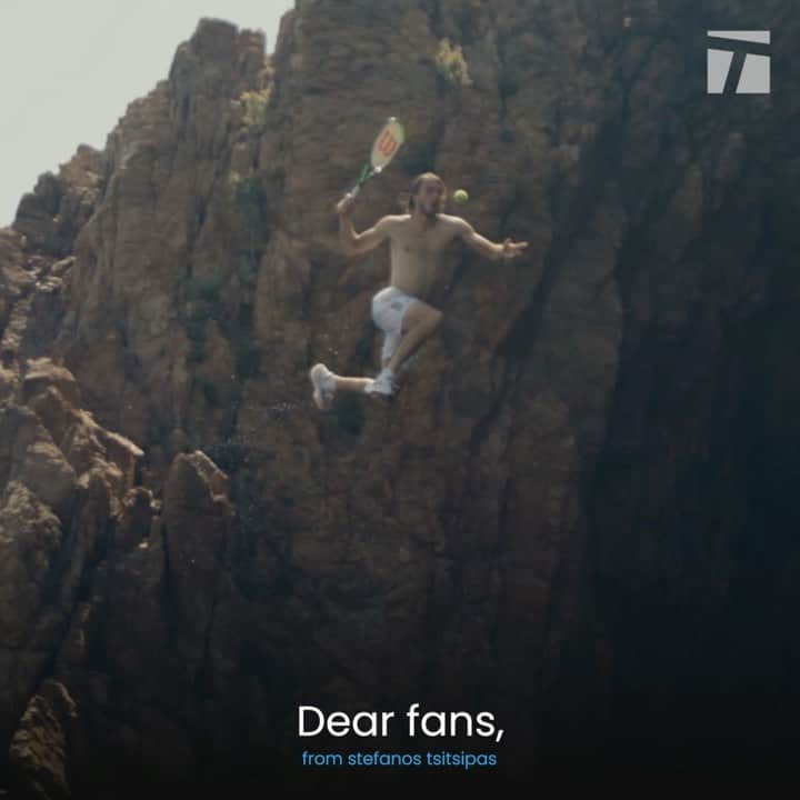 のインスタグラム：「Cliff-jumping-tennis? Sign us up. 👀  Follow @stefanostsitsipas98 around Monte Carlo in the latest #DearFans episode.  Stream now 👉 TennisChannel.com」
