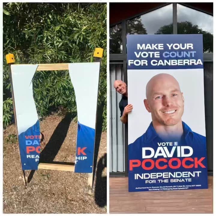 デビッド・ポーコックのインスタグラム：「We've had a generous supporter offer to dollar match every donation to our campaign up to $25,000!   We’re clearly a big threat to some. We’ll roll with it, put our signs back up and keep building momentum.  Tap the link in my bio to donate or join the team. Together we can make history.」