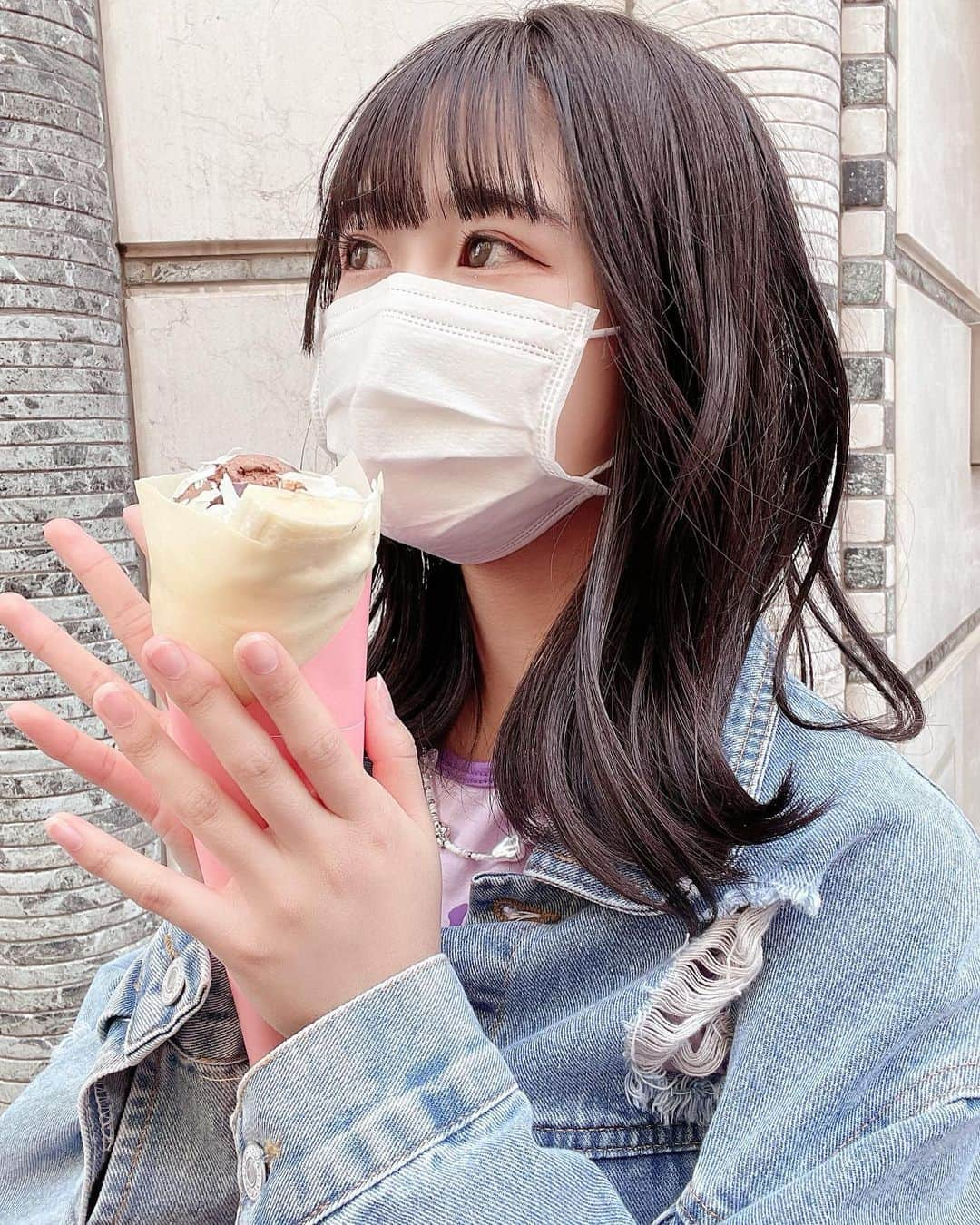 藤田苺花さんのインスタグラム写真 - (藤田苺花Instagram)「#ありるんふーど こないだね！久々にクレープ食べたんだ🍫🍌 ⁡ ((ちなみにチョコバナナしか食べません汗 . . . . #クレープ #チョコバナナ #BeautyPlus   【PureGi メンバー】 💎公式💎 @puregi_official  💗MOEKA 💗@pop_moestagram 💛ANN💛  @anyamamoto0516 💙KOKORO💙 @kokoroo_67 🧡MIYU🧡 @__m.u2525 💜ALICE💜 @alice620_alice ・ ・ #PureGi #ぷれっぢ #アイドル #MOEKA #ANN #KOKORO #MIYU #ALICE . . #ありるん #VINEYARD#ヴィンヤード#jc #jc2 #13 #08 #ありすたぐらむ」4月12日 20時45分 - alice620_alice