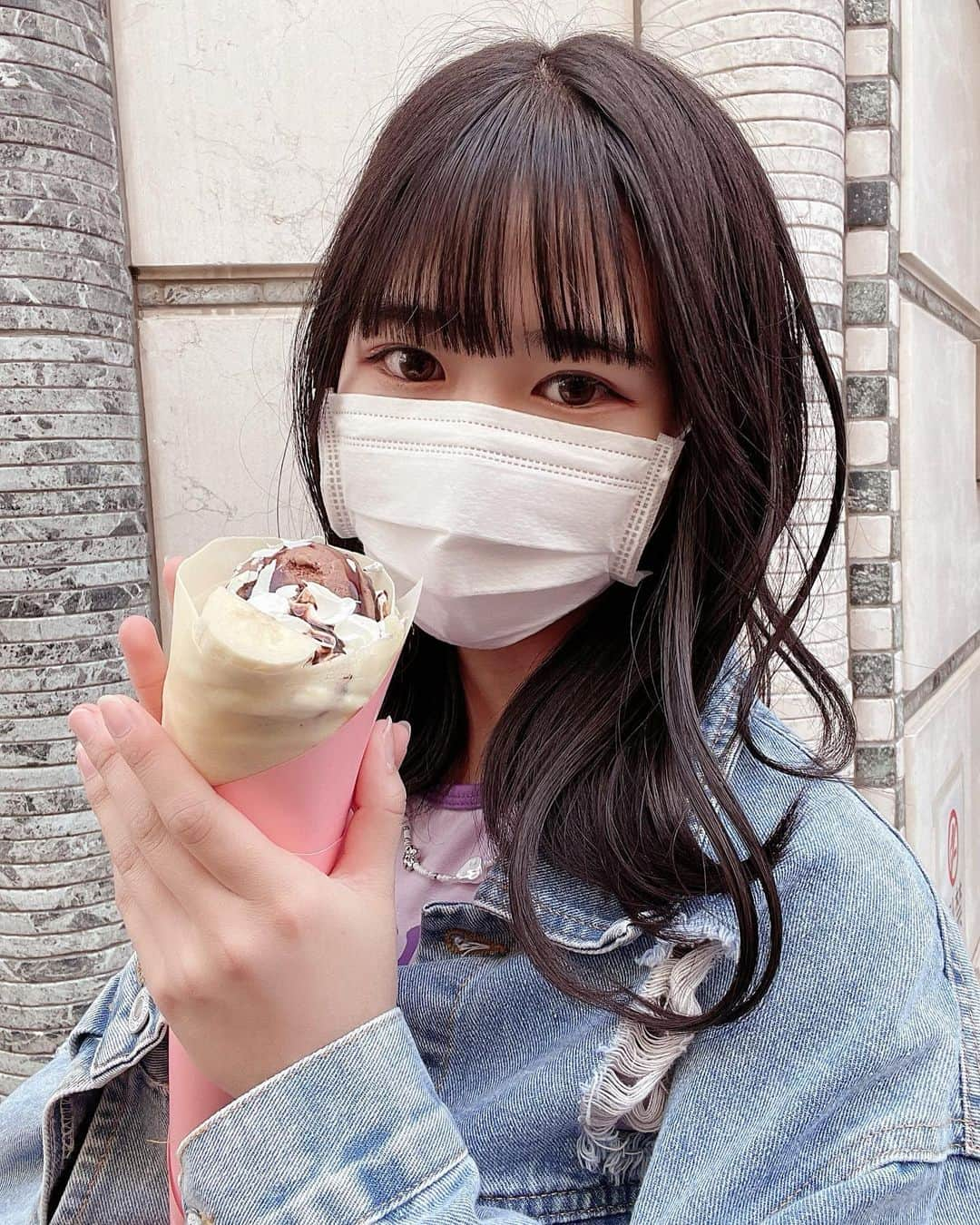 藤田苺花さんのインスタグラム写真 - (藤田苺花Instagram)「#ありるんふーど こないだね！久々にクレープ食べたんだ🍫🍌 ⁡ ((ちなみにチョコバナナしか食べません汗 . . . . #クレープ #チョコバナナ #BeautyPlus   【PureGi メンバー】 💎公式💎 @puregi_official  💗MOEKA 💗@pop_moestagram 💛ANN💛  @anyamamoto0516 💙KOKORO💙 @kokoroo_67 🧡MIYU🧡 @__m.u2525 💜ALICE💜 @alice620_alice ・ ・ #PureGi #ぷれっぢ #アイドル #MOEKA #ANN #KOKORO #MIYU #ALICE . . #ありるん #VINEYARD#ヴィンヤード#jc #jc2 #13 #08 #ありすたぐらむ」4月12日 20時45分 - alice620_alice